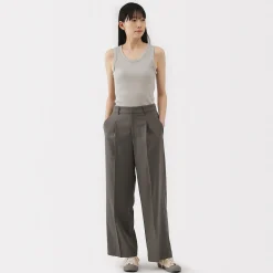 Outlet Muji Chaleco de canalé para mujer