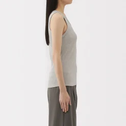 Outlet Muji Chaleco de canalé para mujer