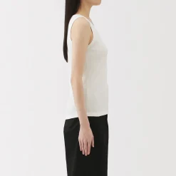 Outlet Muji Chaleco de canalé para mujer