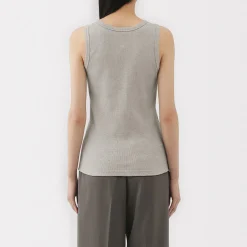 Outlet Muji Chaleco de canalé para mujer