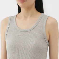 Outlet Muji Chaleco de canalé para mujer