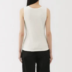 Outlet Muji Chaleco de canalé para mujer