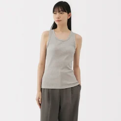 Outlet Muji Chaleco de canalé para mujer