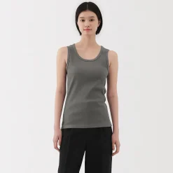 Outlet Muji Chaleco de canalé para mujer