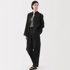 Outlet Muji Chaleco de canalé para mujer