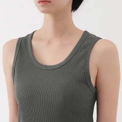 Outlet Muji Chaleco de canalé para mujer