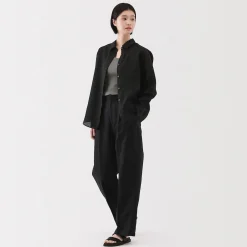 Outlet Muji Chaleco de canalé para mujer