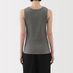 Outlet Muji Chaleco de canalé para mujer