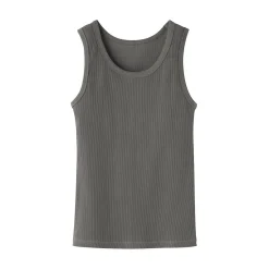 Outlet Muji Chaleco de canalé para mujer