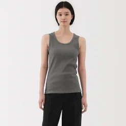 Outlet Muji Chaleco de canalé para mujer