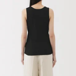 Outlet Muji Chaleco de canalé para mujer