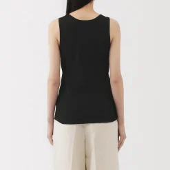 Outlet Muji Chaleco de canalé para mujer