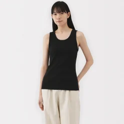 Outlet Muji Chaleco de canalé para mujer
