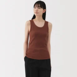 Outlet Muji Chaleco de canalé para mujer