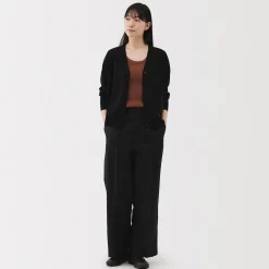 Outlet Muji Chaleco de canalé para mujer
