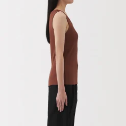 Outlet Muji Chaleco de canalé para mujer
