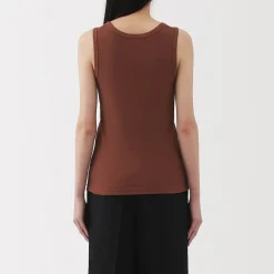 Outlet Muji Chaleco de canalé para mujer