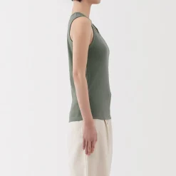 Outlet Muji Chaleco de canalé para mujer