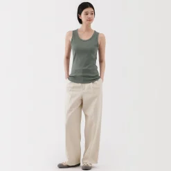 Outlet Muji Chaleco de canalé para mujer