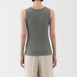 Outlet Muji Chaleco de canalé para mujer