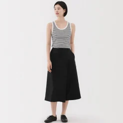 Outlet Muji Chaleco de canalé para mujer