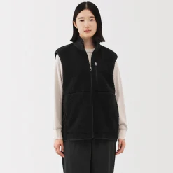 New Muji Chaleco de forro polar de poliéster reciclado para hombre
