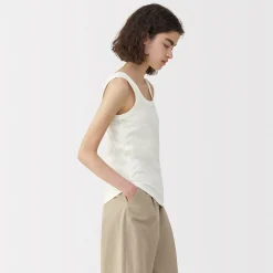 Outlet Muji Chaleco de lino y algodón para mujer