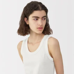 Outlet Muji Chaleco de lino y algodón para mujer