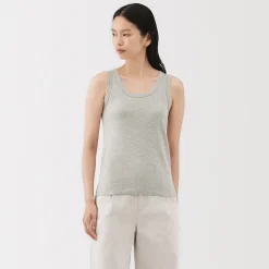 Outlet Muji Chaleco de lino y algodón para mujer