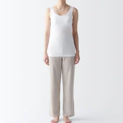 Hot Muji Chaleco de soporte suave y elástico de lyocell para mujer