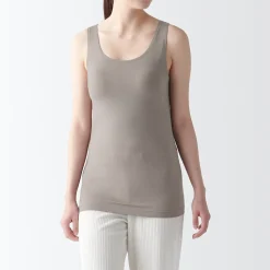 Hot Muji Chaleco de soporte suave y elástico de lyocell para mujer