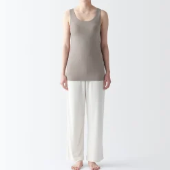 Hot Muji Chaleco de soporte suave y elástico de lyocell para mujer