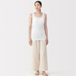 Discount Muji Chaleco de soporte suave y elástico de lyocell para mujer