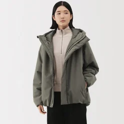 New Muji Chaqueta acolchada con capucha para hombre