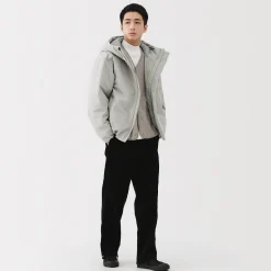 New Muji Chaqueta acolchada con capucha para hombre