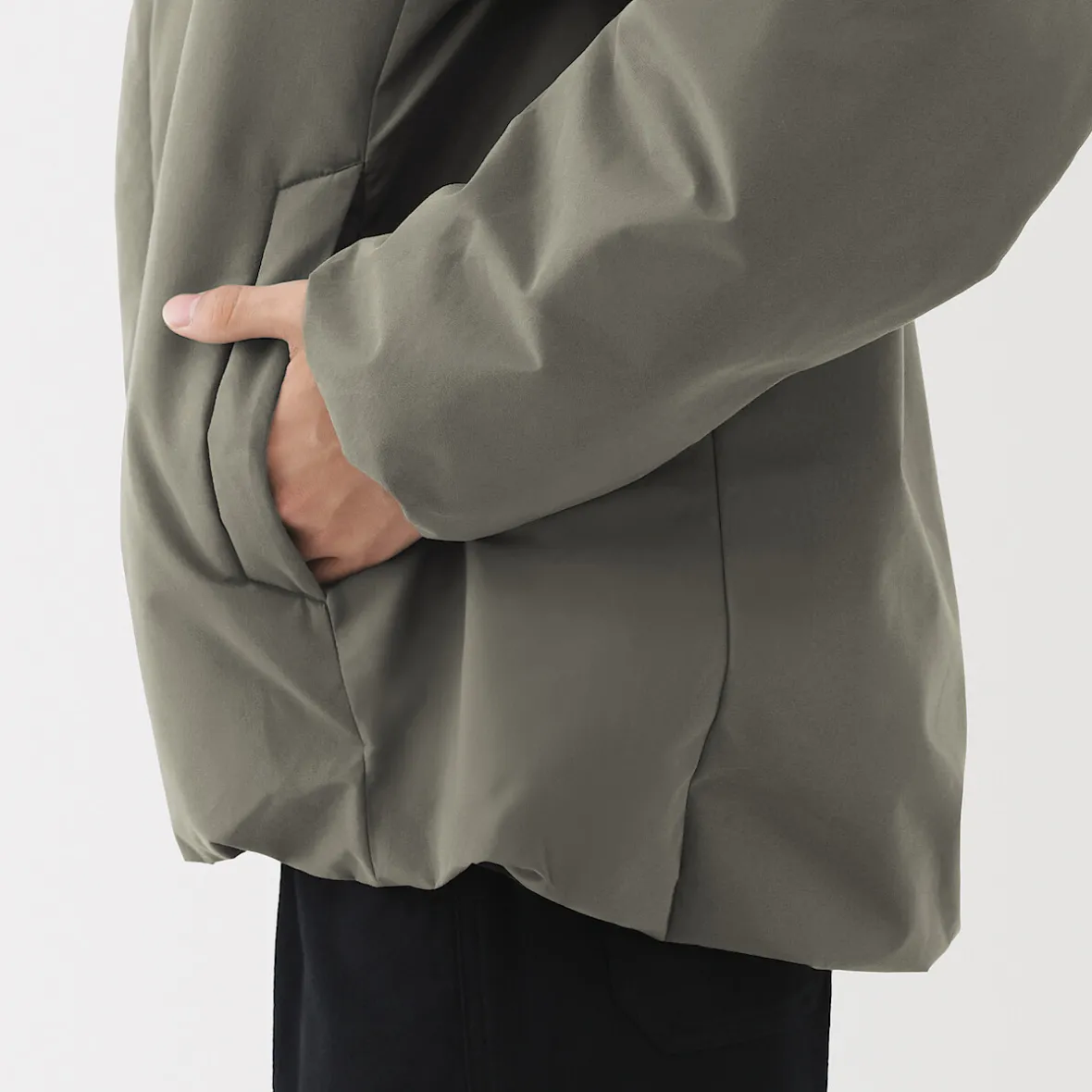 New Muji Chaqueta acolchada con capucha para hombre