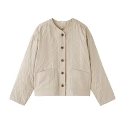 Discount Muji Chaqueta acolchada de gasa doble y mezcla de kapok para mujer