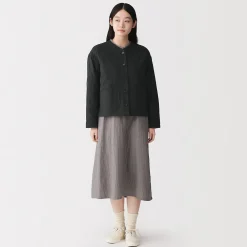 Discount Muji Chaqueta acolchada de gasa doble y mezcla de kapok para mujer