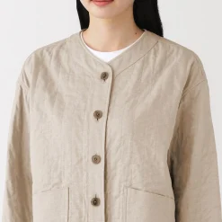 Discount Muji Chaqueta acolchada de gasa doble y mezcla de kapok para mujer
