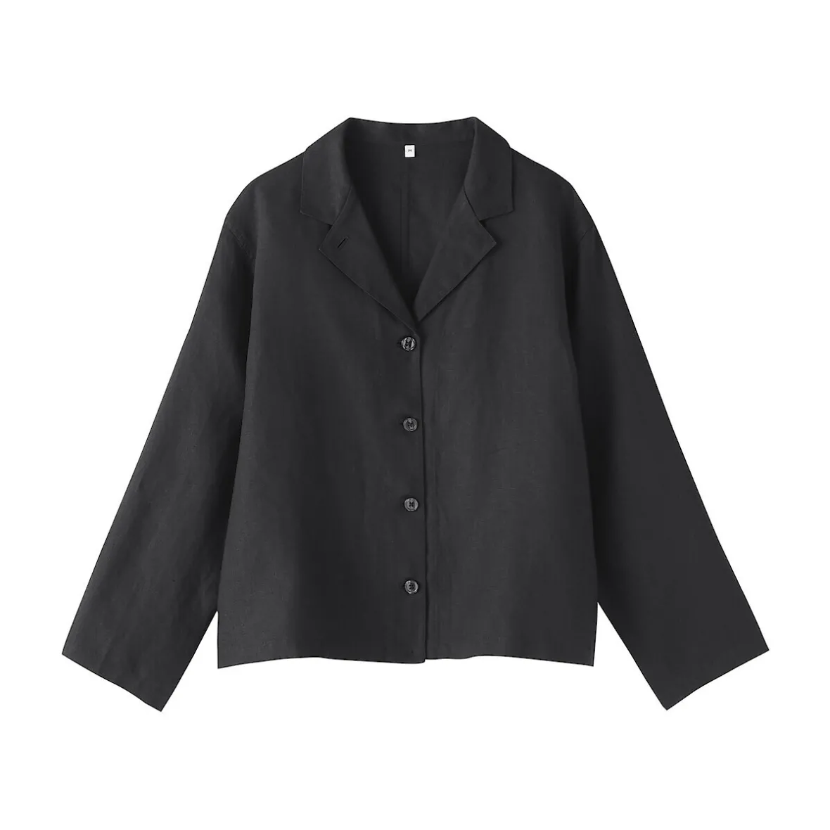 Muji Chaqueta camisera de lino lavado para mujer