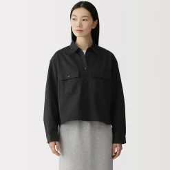 Best Muji Chaqueta camisera ligera de sagra y mezcla de kapok para mujer