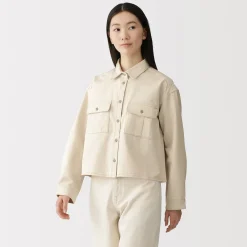 Best Muji Chaqueta camisera ligera de sagra y mezcla de kapok para mujer
