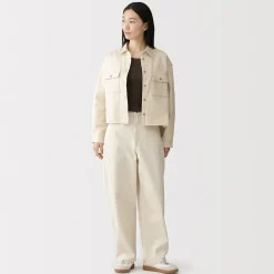 Best Muji Chaqueta camisera ligera de sagra y mezcla de kapok para mujer