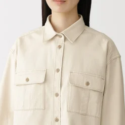 Best Muji Chaqueta camisera ligera de sagra y mezcla de kapok para mujer