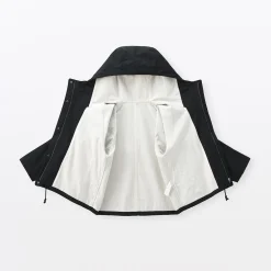 Muji Chaqueta con capucha de algodón ligero para mujer