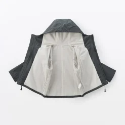 Muji Chaqueta con capucha de algodón ligero para mujer