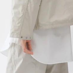 Muji Chaqueta con capucha de algodón ligero para mujer