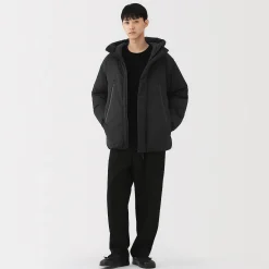 Online Muji Chaqueta con capucha de plumón para hombre