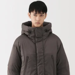 Online Muji Chaqueta con capucha de plumón para hombre