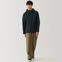 Muji Chaqueta con capucha impermeable para hombre